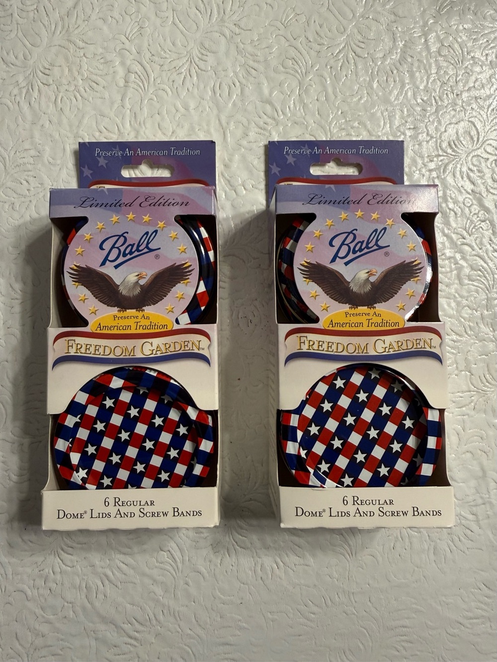 Ball “Freedom Garden” Limited Edition Lot of 2, NIB Vintage Lids and Screw Bands